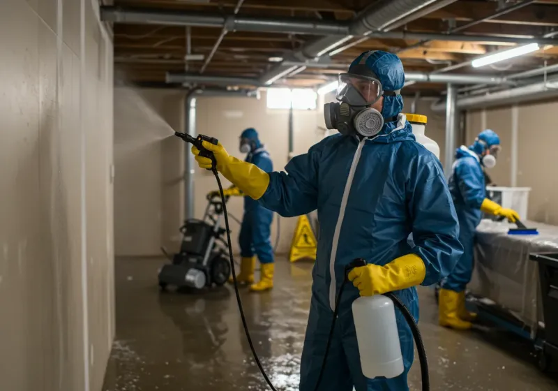 Basement Sanitization and Antimicrobial Treatment process in West Jefferson, NC